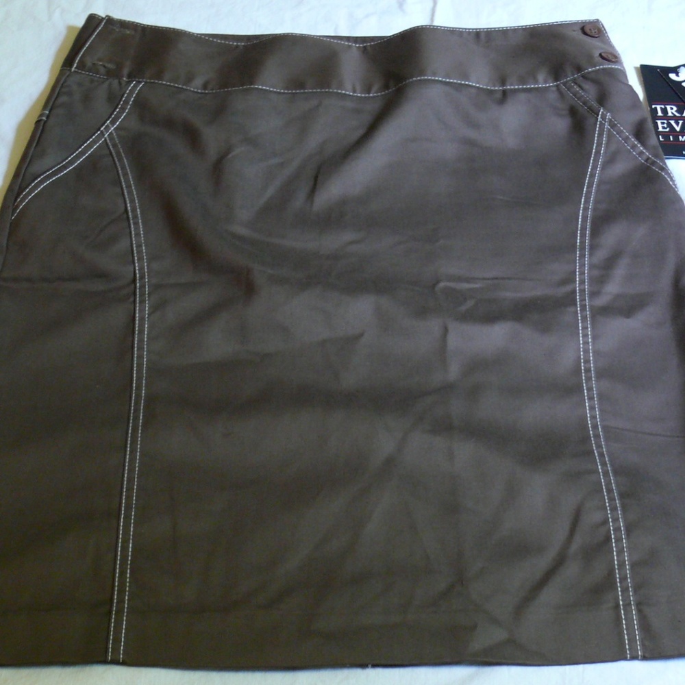 NWT Tracy Evans Brown Mini Skirt